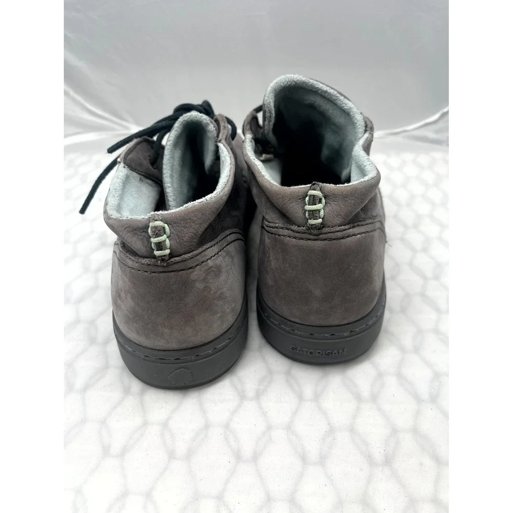 Satorisan Chukka Men's US 10.5 Gray Leather Lace Up Comfort Casual Ankle Boots